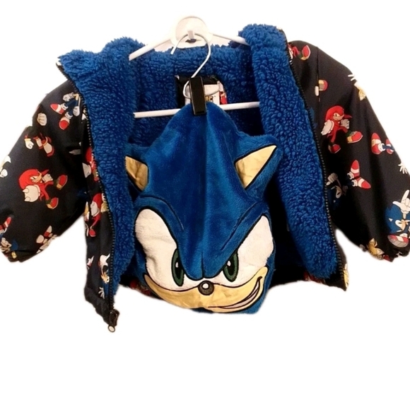 Kids Black Sonic the Hedgehog Jacket - Picture 2 of 3